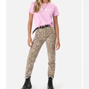 Adika Leopard print jeans Size S